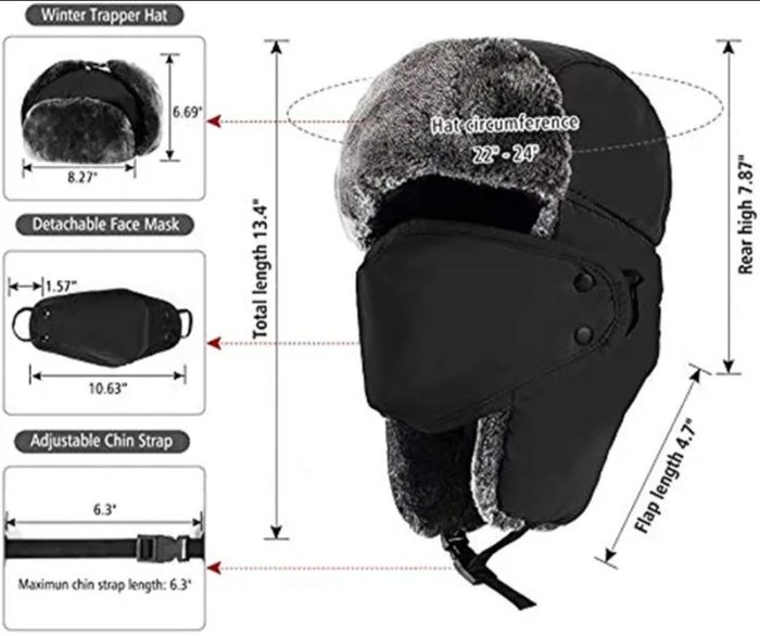کلاه خلبانی خزدار زمستانی