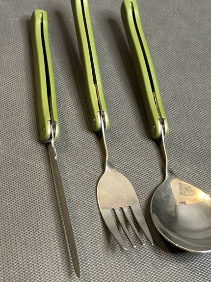 ست قاشق چنگال و چاقو تاشو