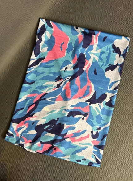 دستمال سر تابستانی مدل چریکی آبی