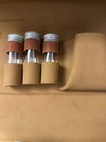 جا ادویه قابل حمل چرمی خاکی مدل پارتیزان