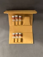 جا ادویه قابل حمل چرمی خاکی مدل پارتیزان