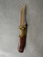 چاقو باك ضامندار مدل گلد