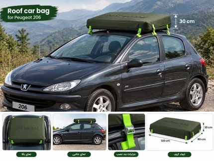باکس برزنتی سقفی خودرو 206 Roof Car Bag