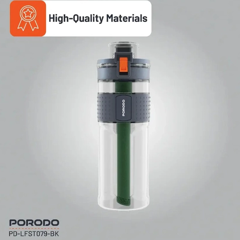 بطری آب تصفیه دار پرودو PORODO مدل PD-LFST079-BK دو مرحله ای
