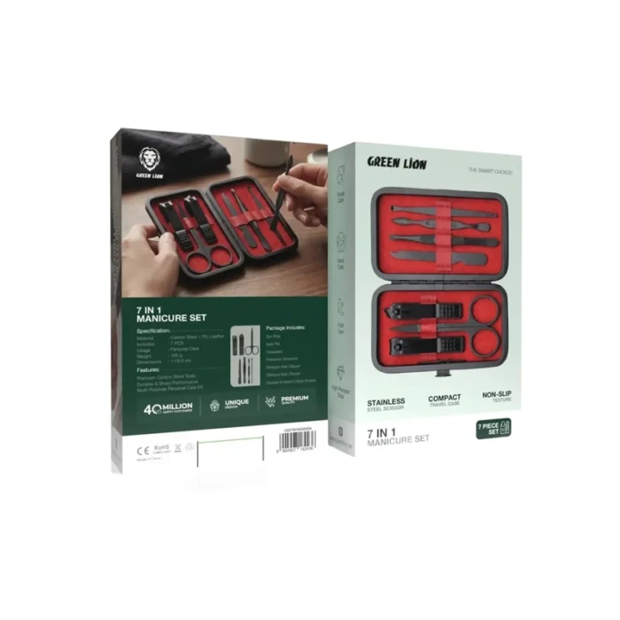 ست 7 عددی مانیکور گرین لاین Green Lion Manicure Set GN7IN1MANBK