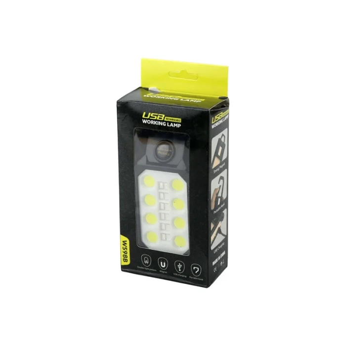 چراغ شارژی مگنتی دوکاره USB مدل W598B